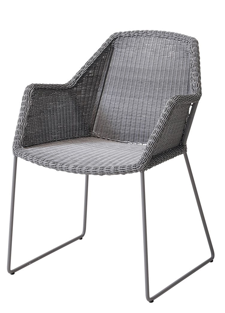 Breeze Outdoor Stuhl Kufengestell 2-er Set Cane-Line hellgrau 