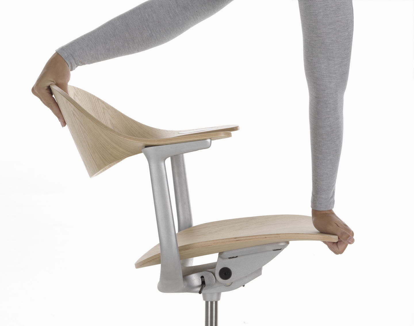 Mynt Rücken und Sitz Plywood Bürodrehstuhl Vitra
