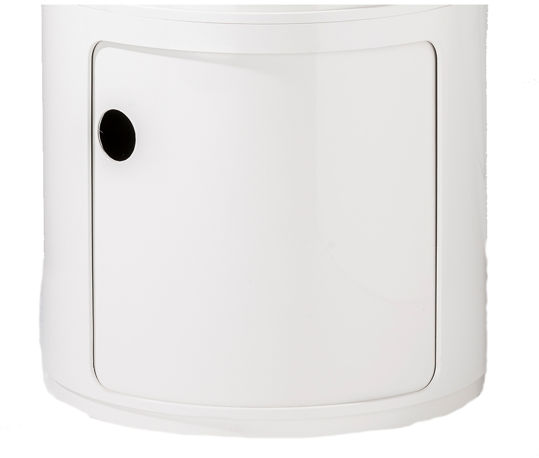 Componibili 4955 - rundes Element hoch Kartell Silber