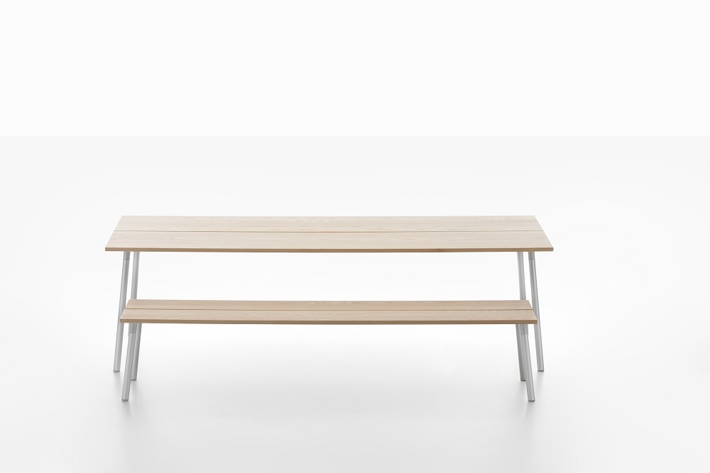 Run Bench 3-Sitzer Bank Emeco Aluminium/Akkoya