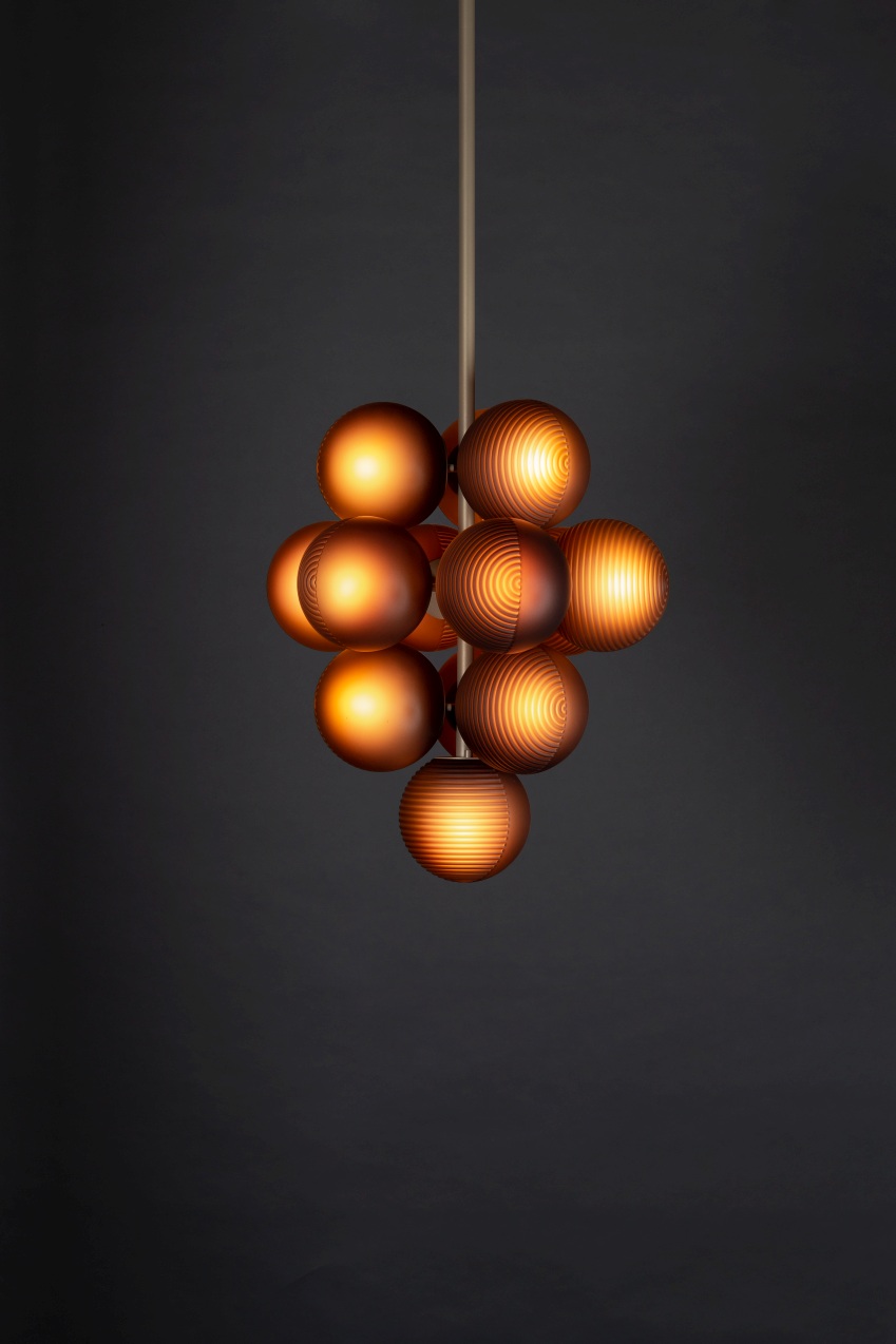 Stellar Grape Pendant Pendelleuchte Pulpo Rauchgrau - Schwarz