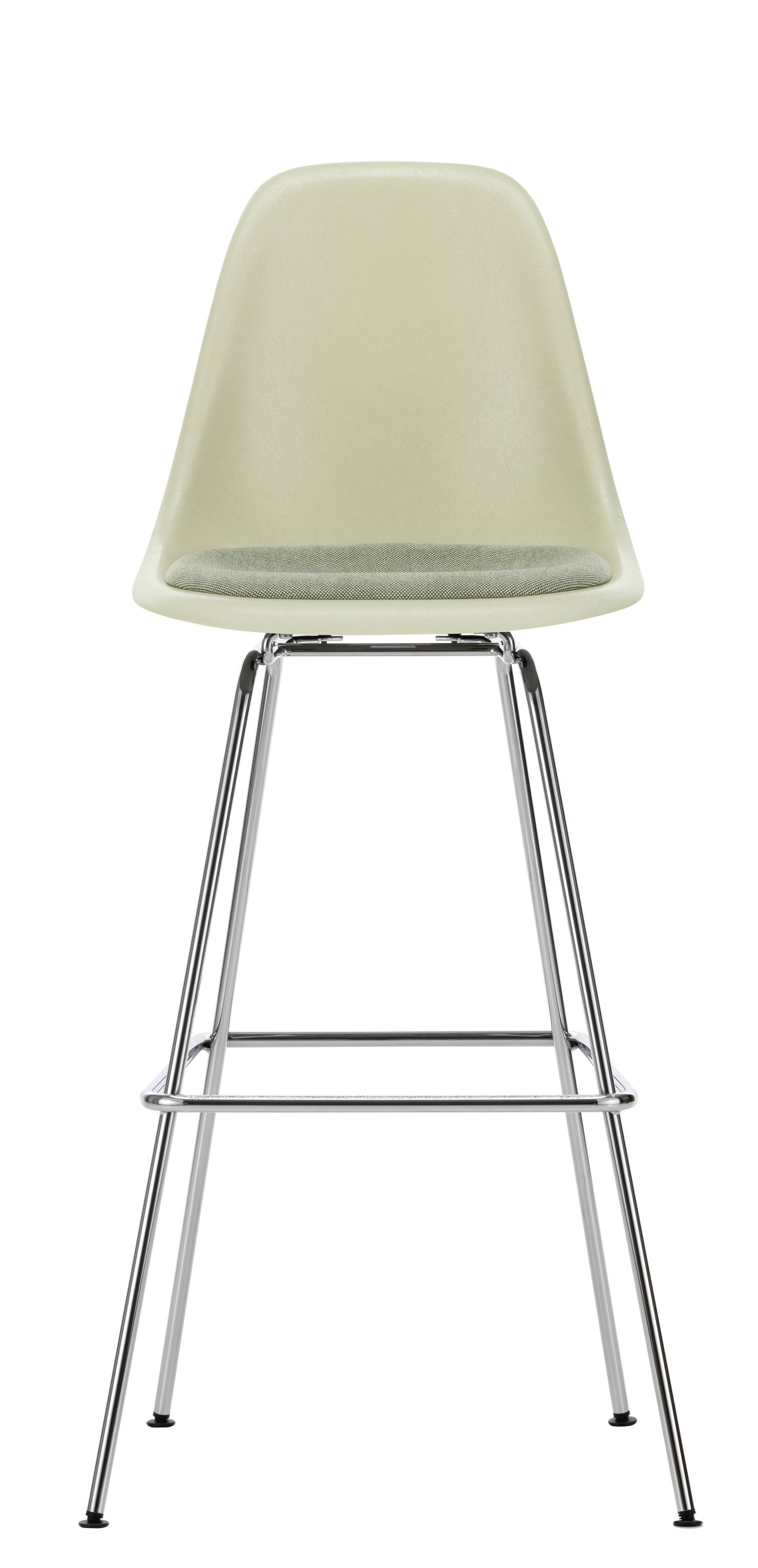 Eames Fiberglass Bar Stool High Barhocker mit Sitzpolster Vitra
