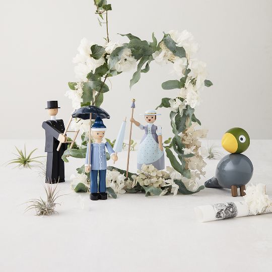 Songbirds Singvögel Holzfigur Nachtigall Kay Bojesen