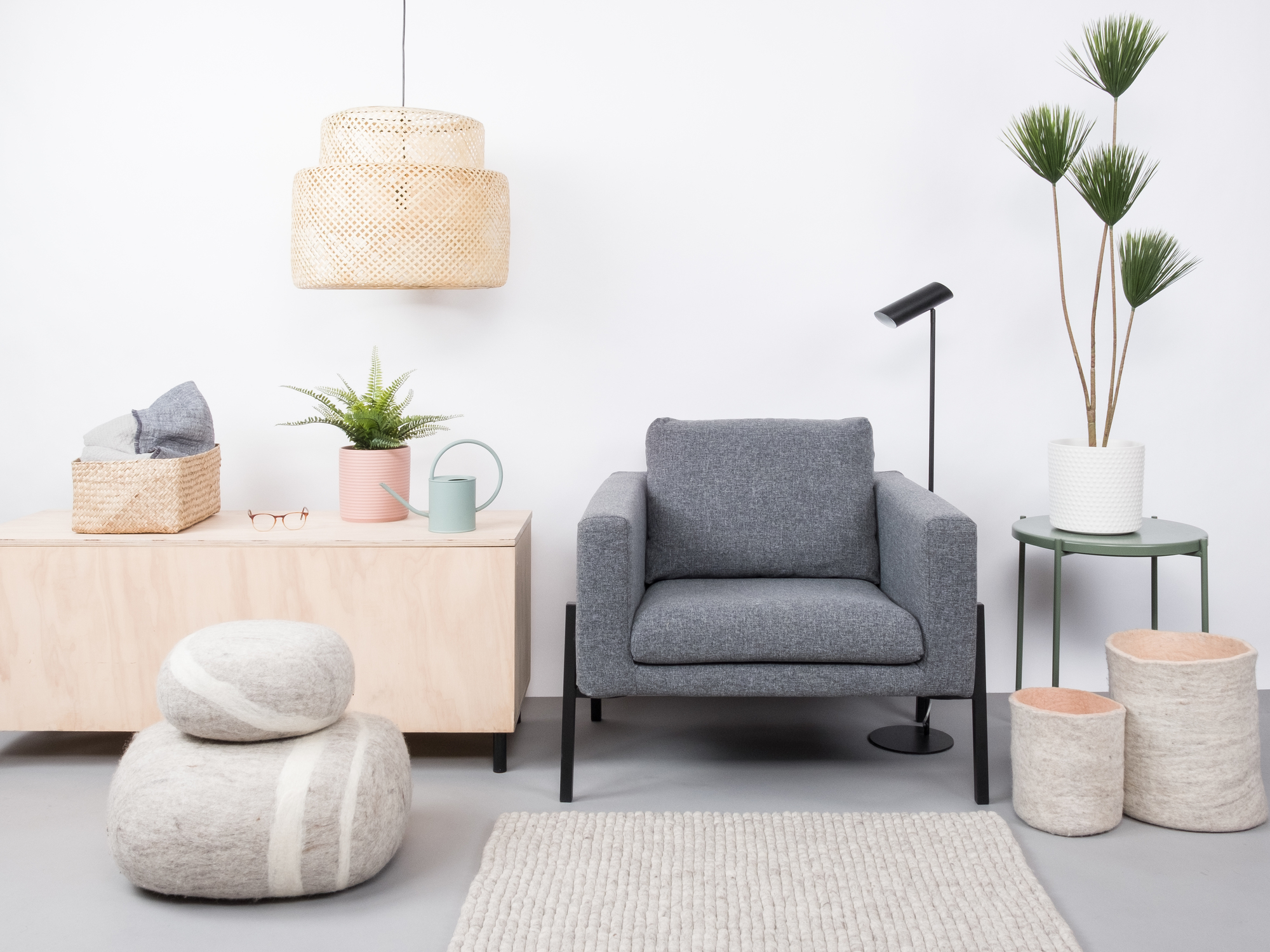 Filzkugel Teppich 160x230 cm Myfelt