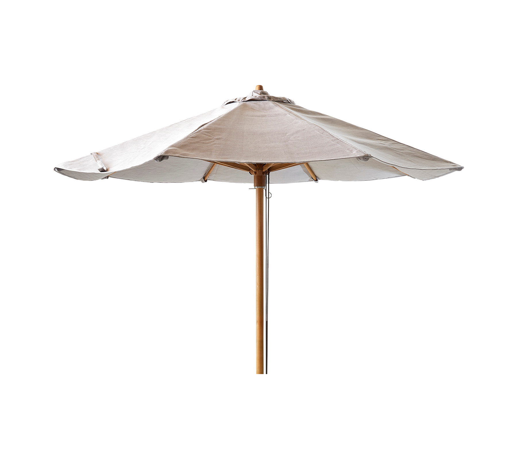 Classic Parasol Sonnenschirm Cane-Line niedrig für Peacock daybed H 229 x Ø 240 cm