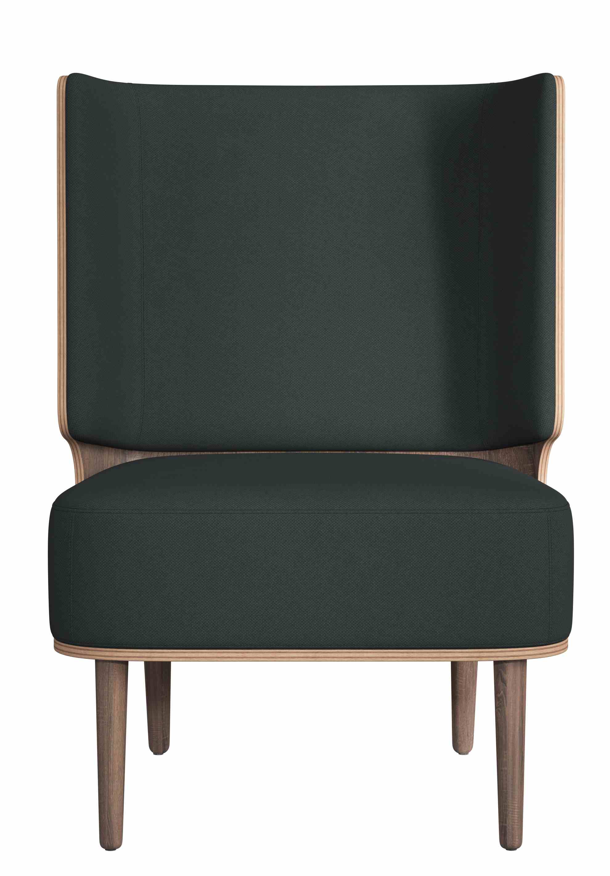 Serena Lounge Chair Sessel Eiche dunkel gebeizt novoform Phantom grau