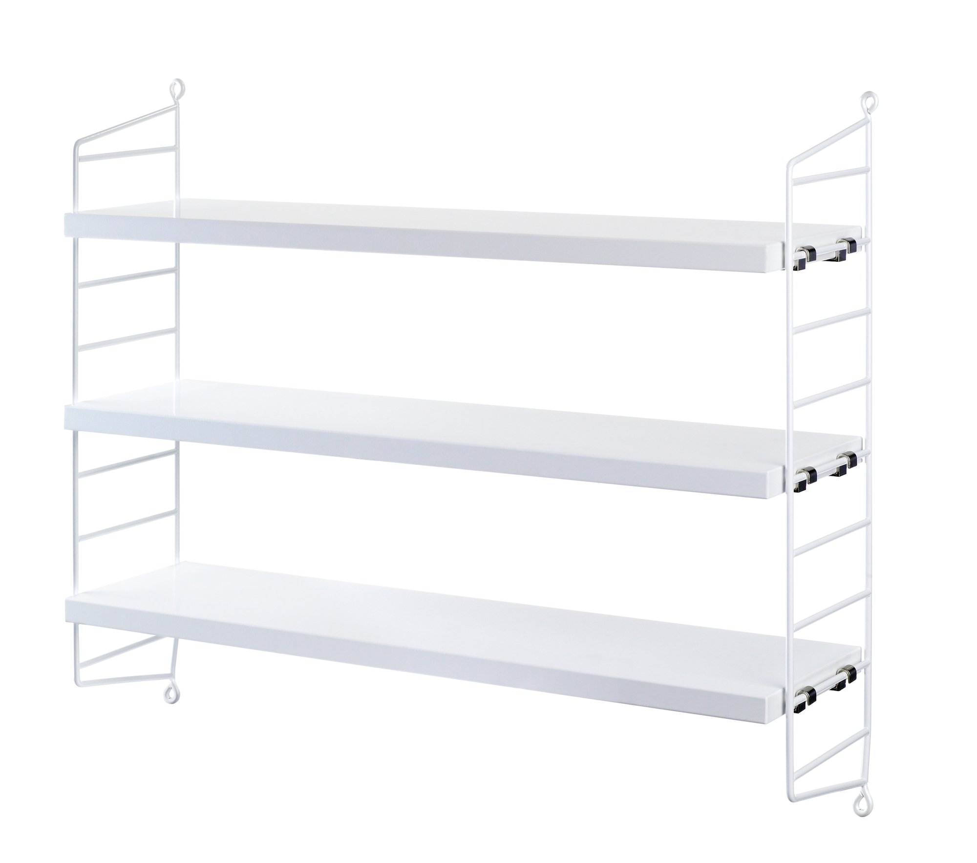String Pocket Regal String Furniture Walnuss - Schwarz 