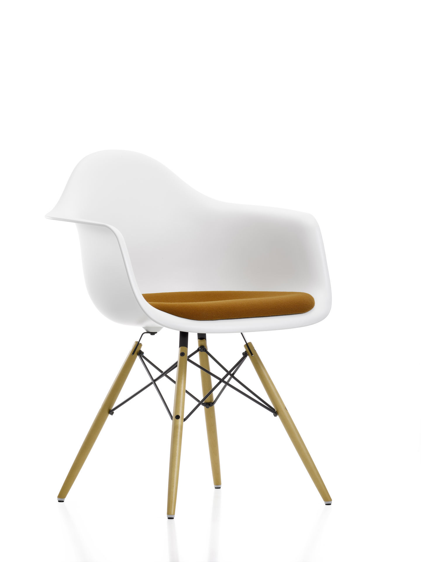 Eames Plastic Arm Chair DAW Stuhl mit Sitzpolster Vitra