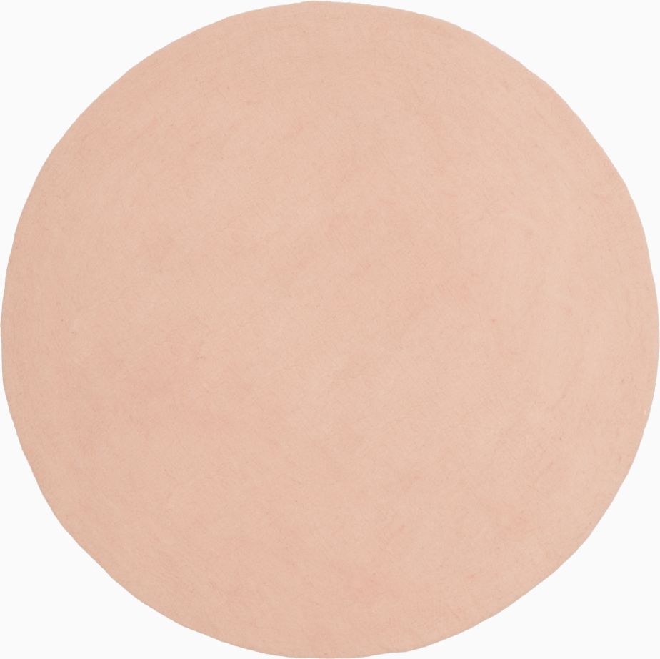 Runder, rosa Filzteppich von myfelt, Modell Merle, Durchmesser 160 cm. Hochwertiger Teppich.