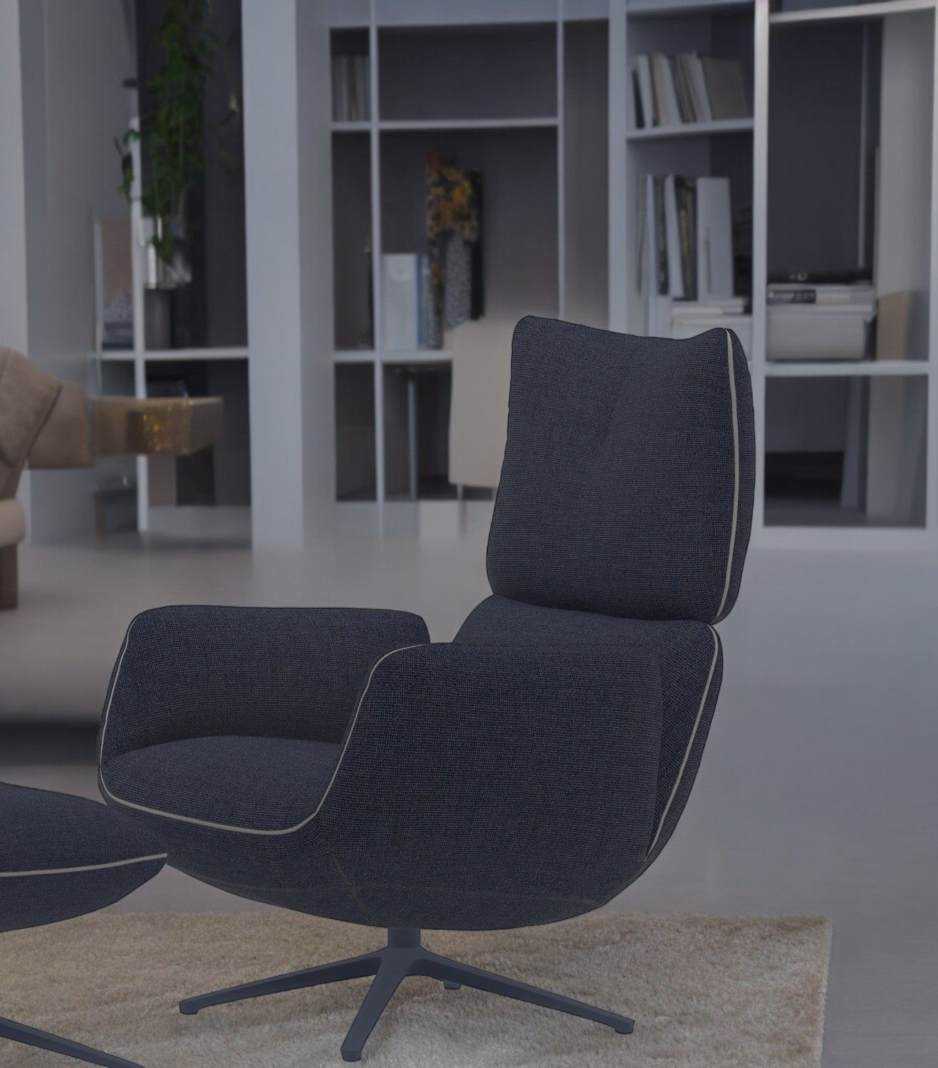 Jalis Lounge Drehsessel mit Kippmechanik 4-Fuß Gestell Cor