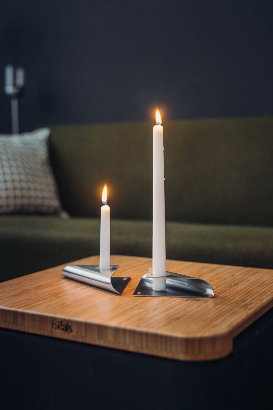 Square Candle Kerzenständer 4er Set silber Höfats EINZELSTÜCK