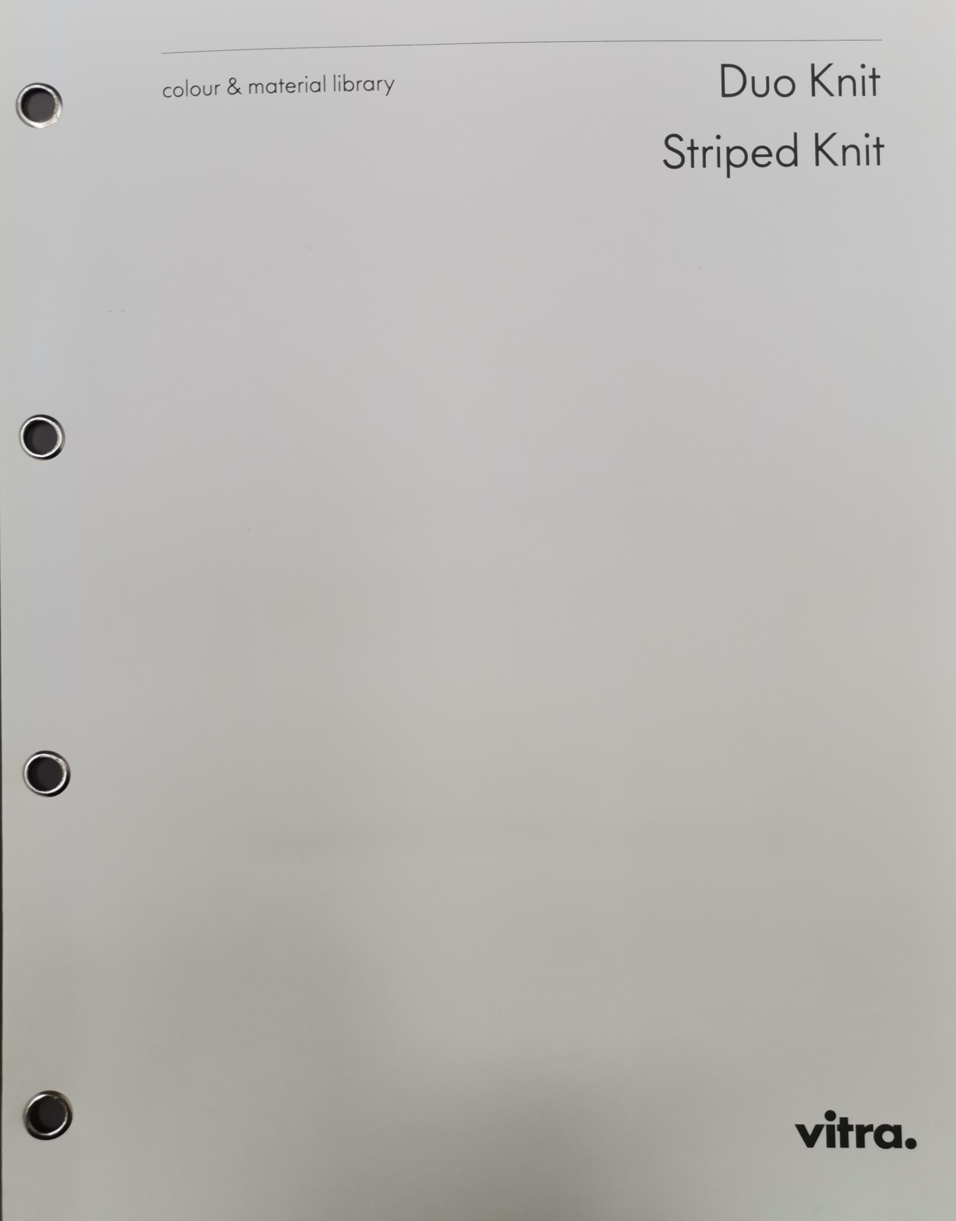 Stoffmusterkarte Duo Knit / Striped Knit Vitra