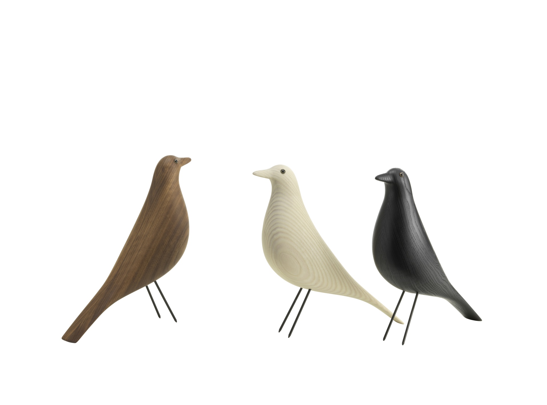 Eames House Bird Skulptur Esche weiß geölt Vitra Neue Version