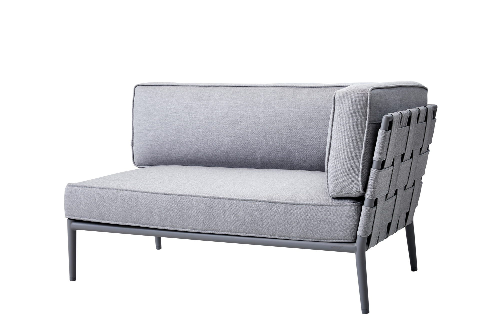 Conic AirTouch Outdoor 2-Sitzer Modulsofa links hellgrau Cane-Line