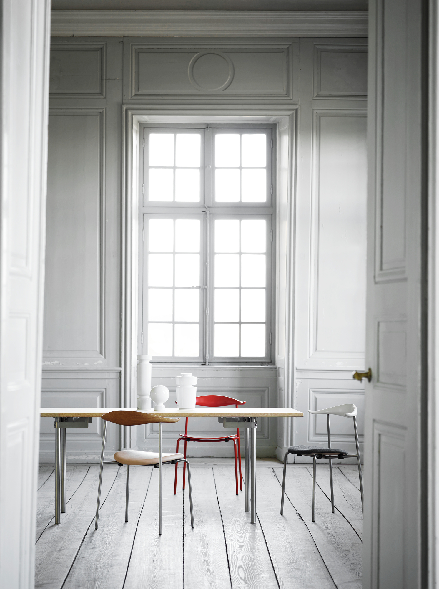 CH88T Stuhl Gestell Edelstahl Carl Hansen & Søn