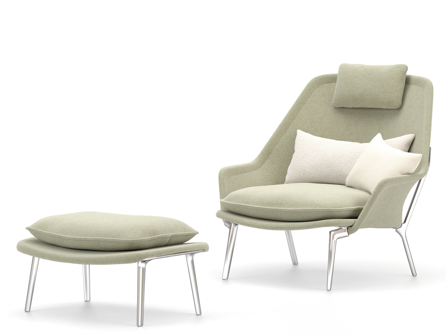 Slow Chair & Ottoman Sessel Stoff Vitra 