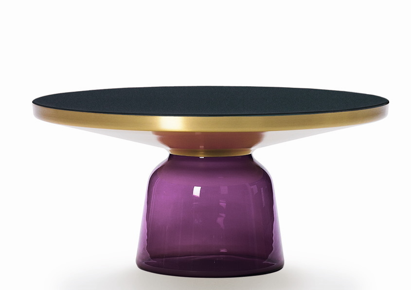 Bell Coffee Table Couchtisch Messing ClassiCon Amethyst-violett