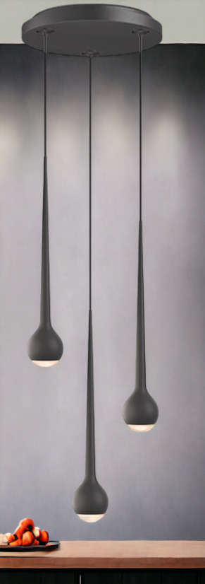 Falling Sun Water Pendelleuchte Grau