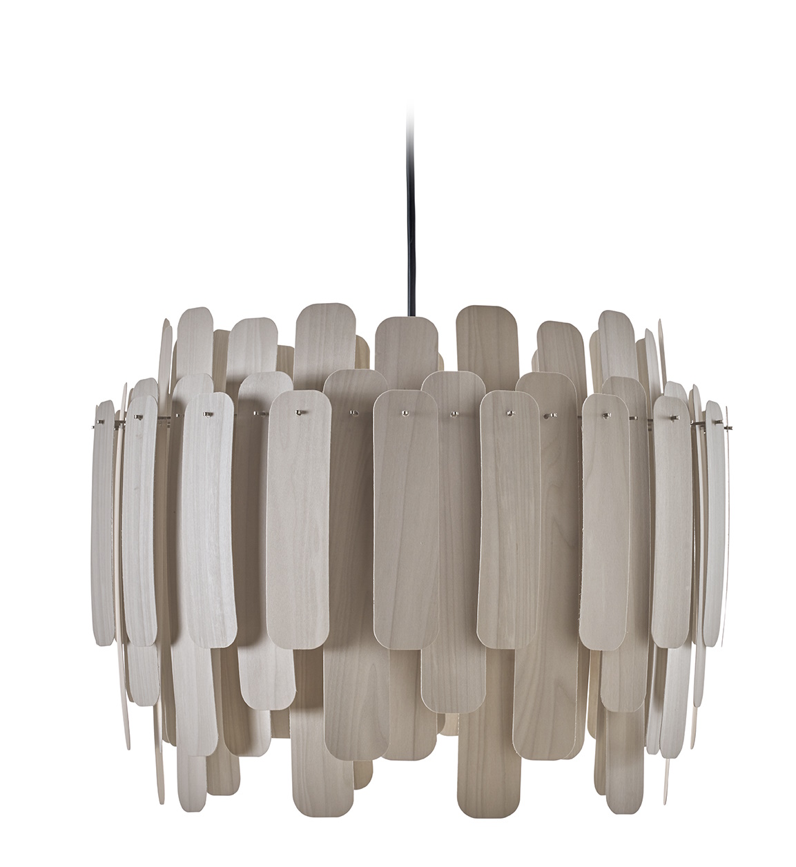 Graue Maruja Pendelleuchte von LZF Lamps: Moderne Hängelampe aus Holzfurnier für stilvolle Beleuchtung.
