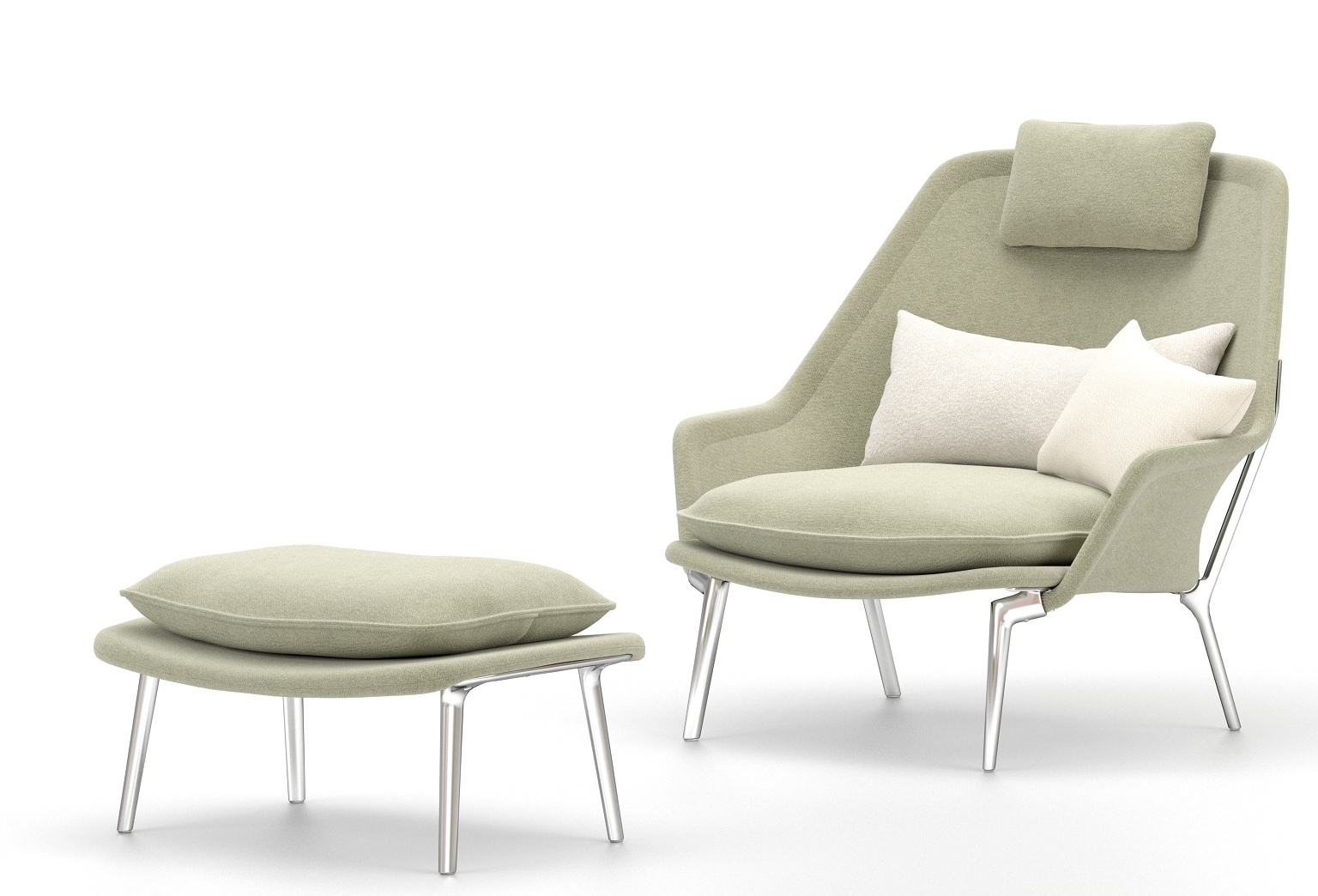Slow Chair Ottoman Stoff Vitra 