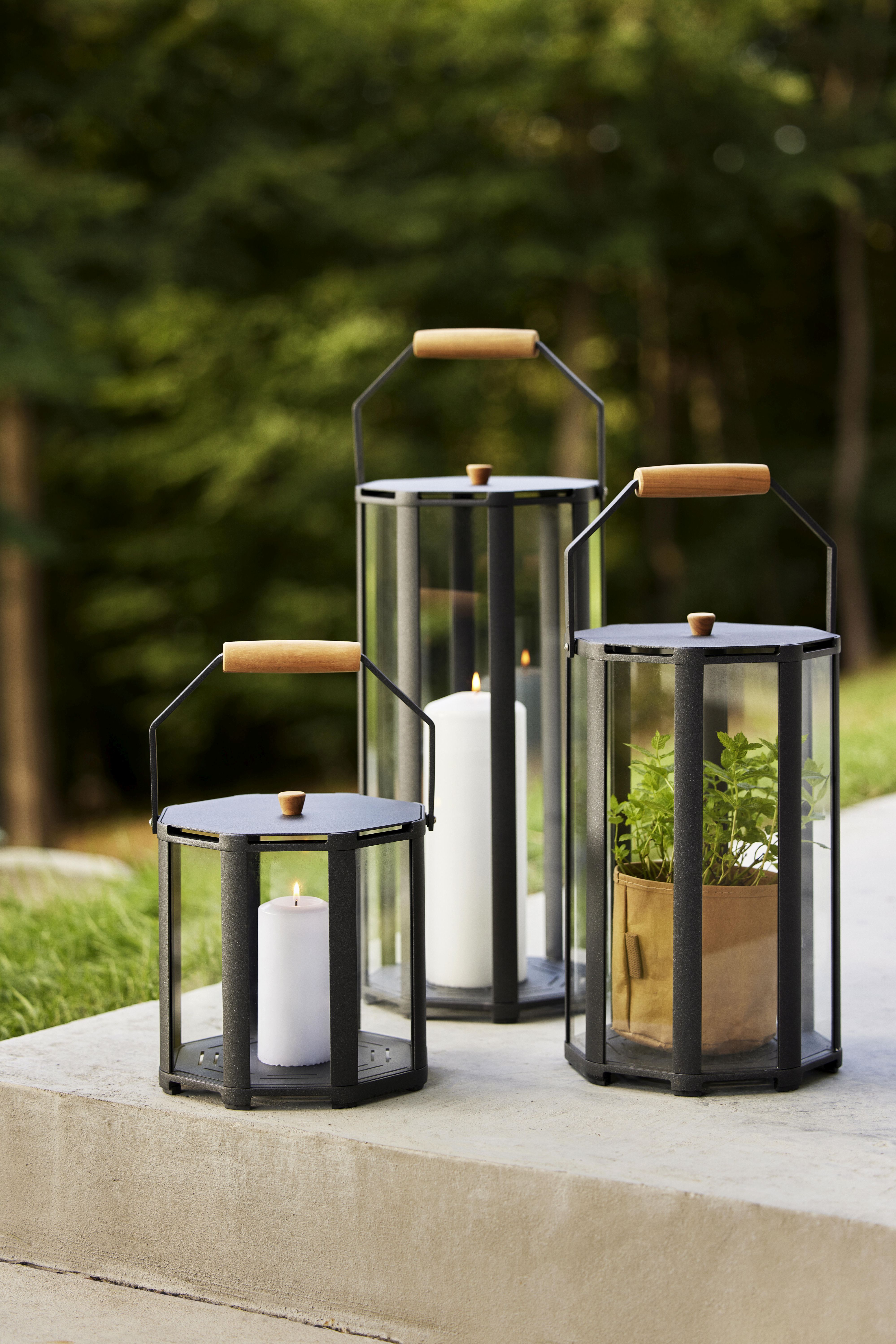 Lightlux Laterne Teak Small Cane-Line