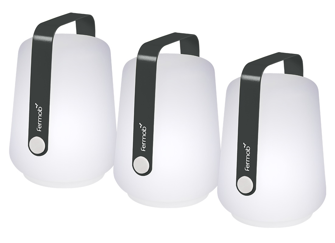 Balad Tischleuchte H 12 cm 3er Set Fermob Anthrazit