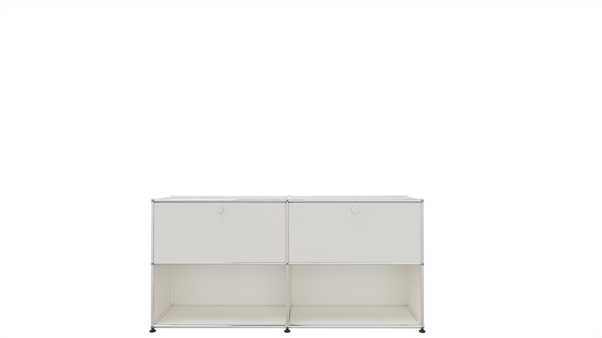 USM Haller Sideboard 2 Klappen / 2 Offen Reinweiß - FAST DELIVERY