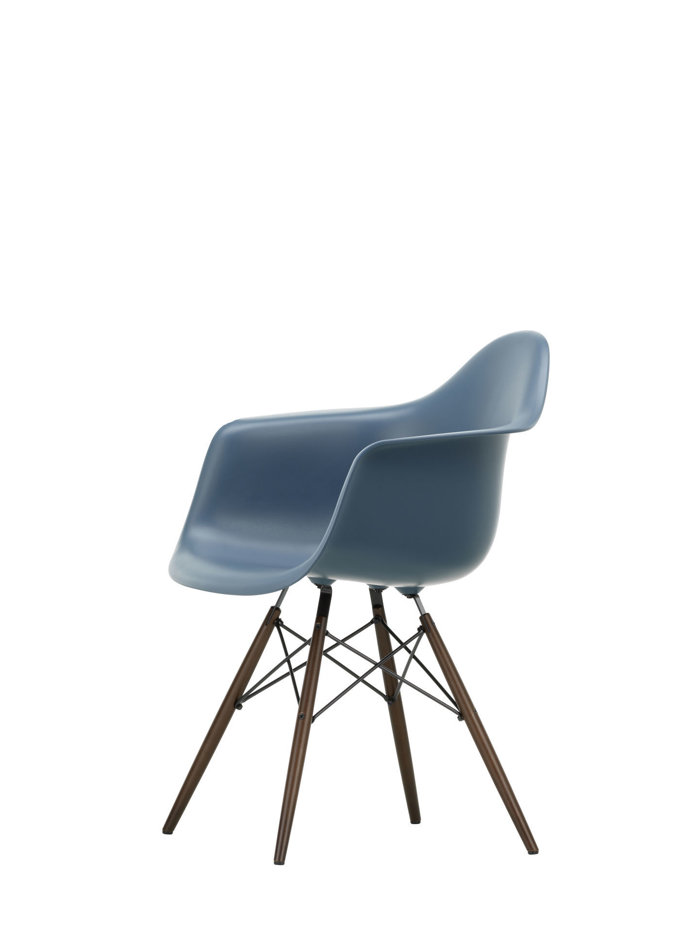 Eames Plastic Arm Chair DAW Stuhl Vitra Ahorn gelblich - Meerblau