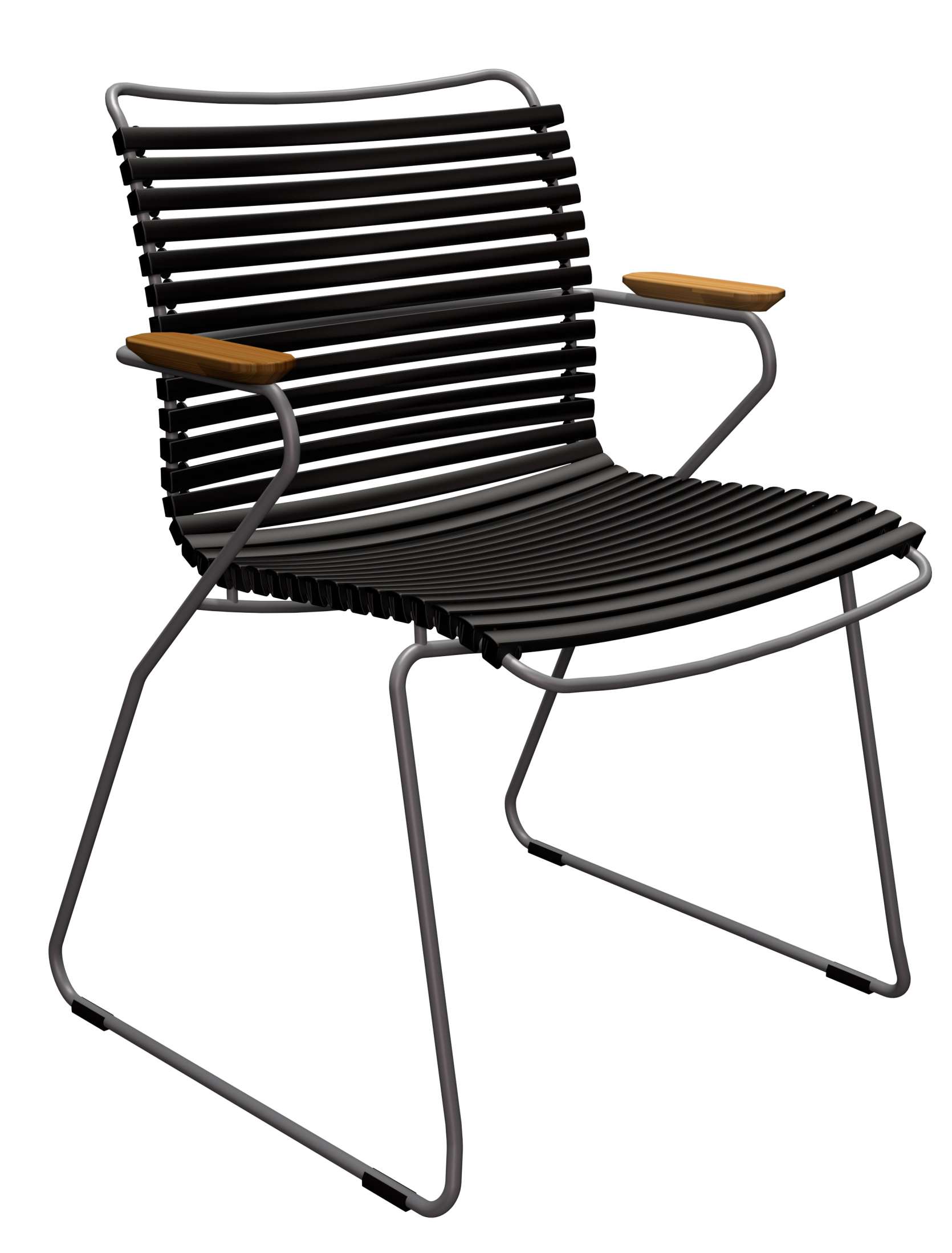 Click Dining Stuhl mit Armlehne Outdoor Houe Dunkelgrau