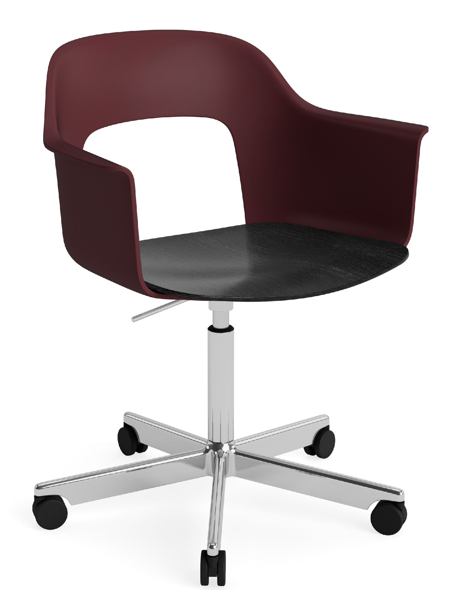 Layout Armchair 242 Armlehnstuhl 4-Sternfuß Gasfeder mit Drehfunktion Hay