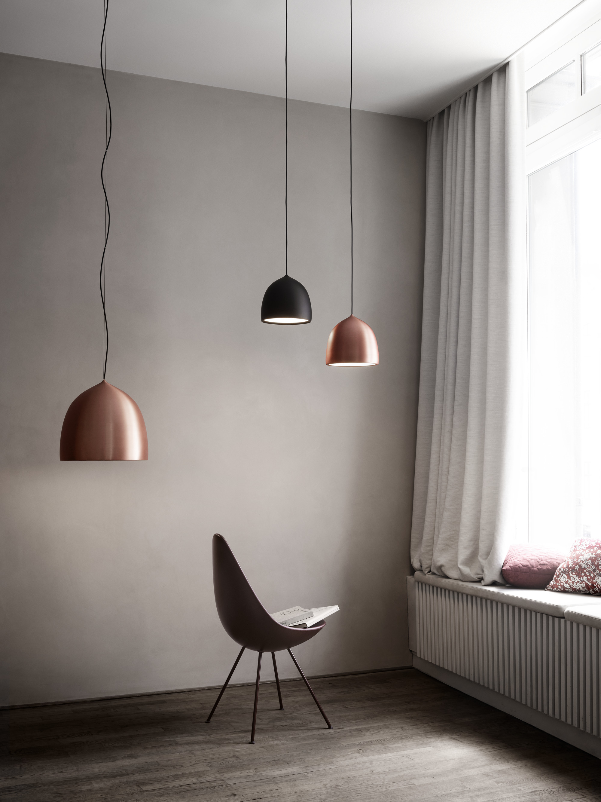 Suspence P1 Pendelleuchte Fritz Hansen Schwarz
