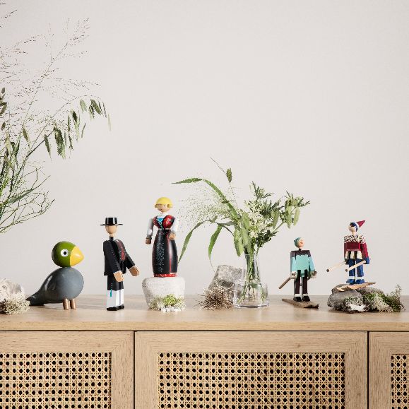 Songbirds Singvögel Holzfigur Nachtigall Kay Bojesen