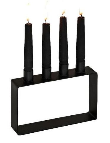 Frame 4 Kerzenhalter 4-flammig Schwarz novoform EINZELSTÜCK