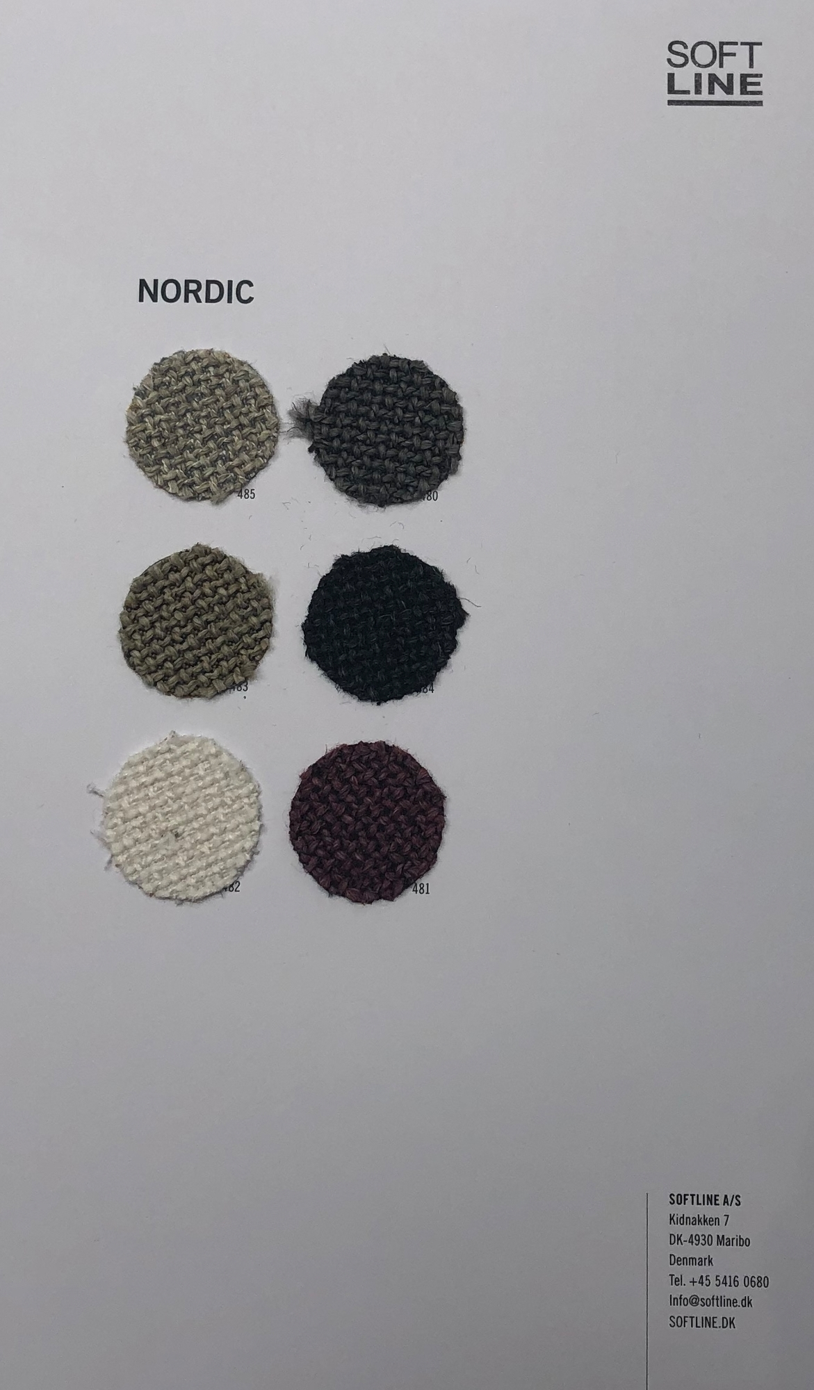 Stoffmusterkarte Nordic Softline