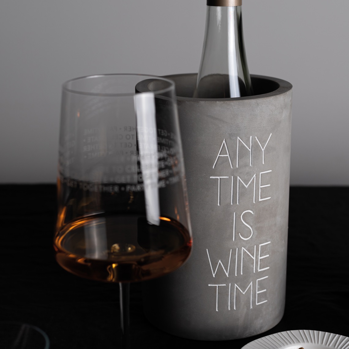 Any time is wine time Weinkühler / Flaschenkühler Räder
