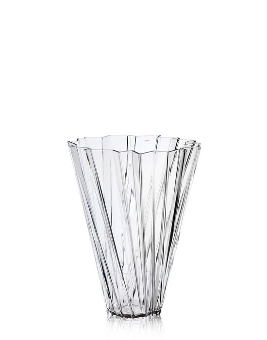 Transparente Shanghai Vase von Kartell, Design-Vase aus Kunststoff für Blumen und Dekoration.
