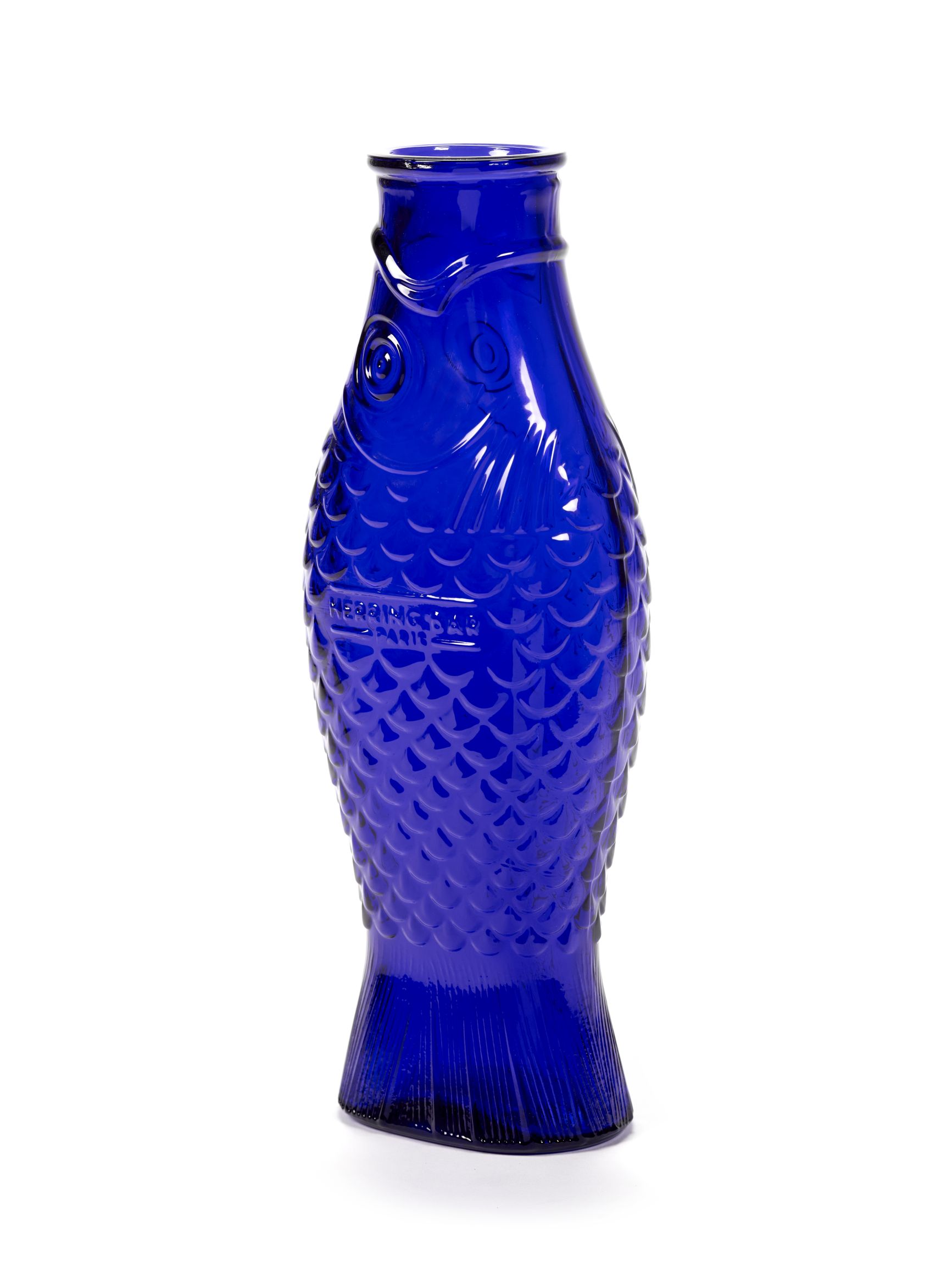 Fles Flasche Fisch Kobaltblau Serax