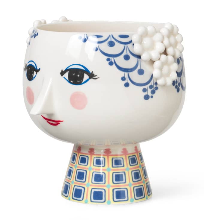 Eva Blumentopf 21 cm Blau Bjorn Wiinblad