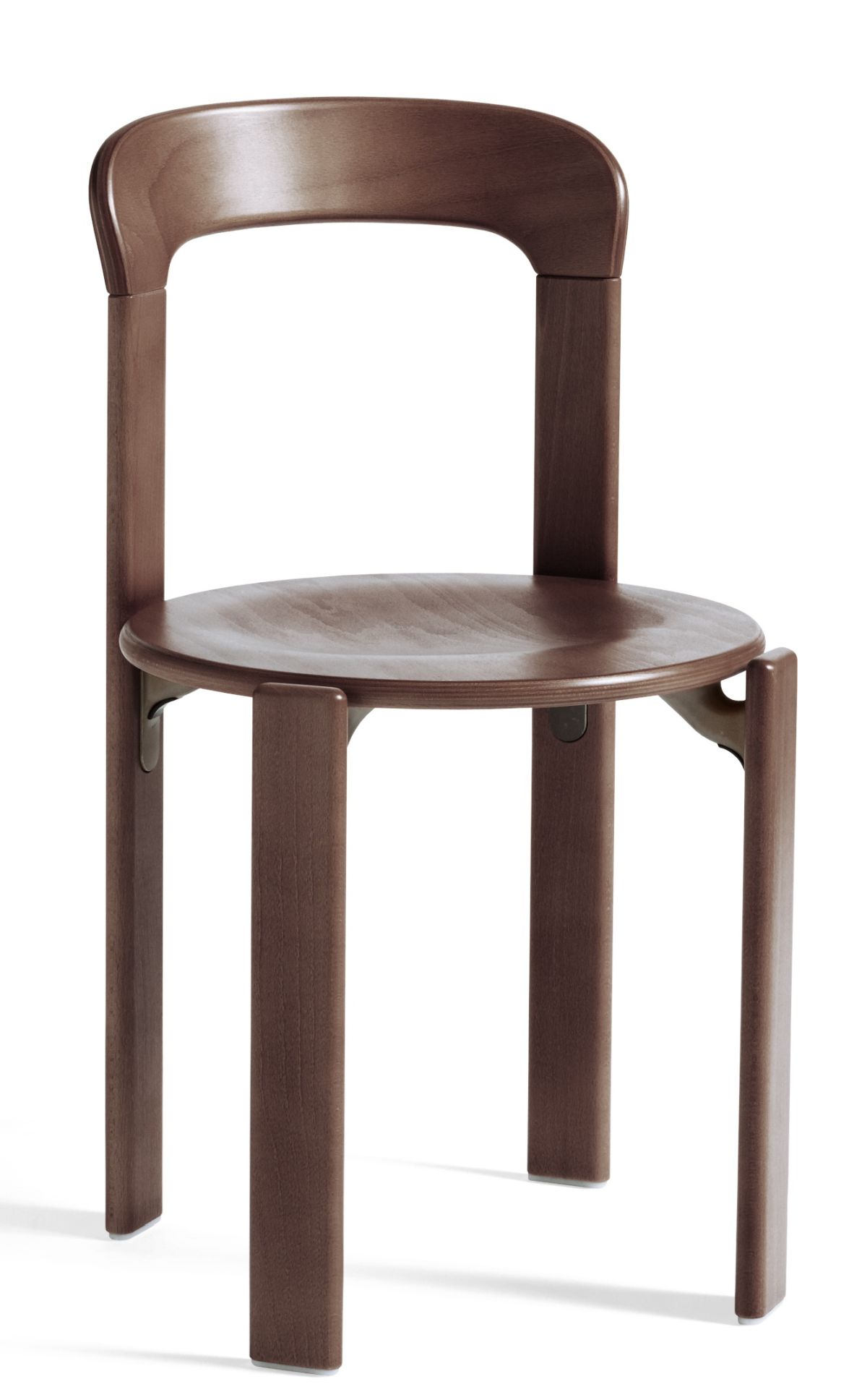 Rey Chair Stuhl Hay Umber braun Brauner Rey Chair Stuhl von Hay, ein Designklassiker aus Holz mit runder Sitzfläche.