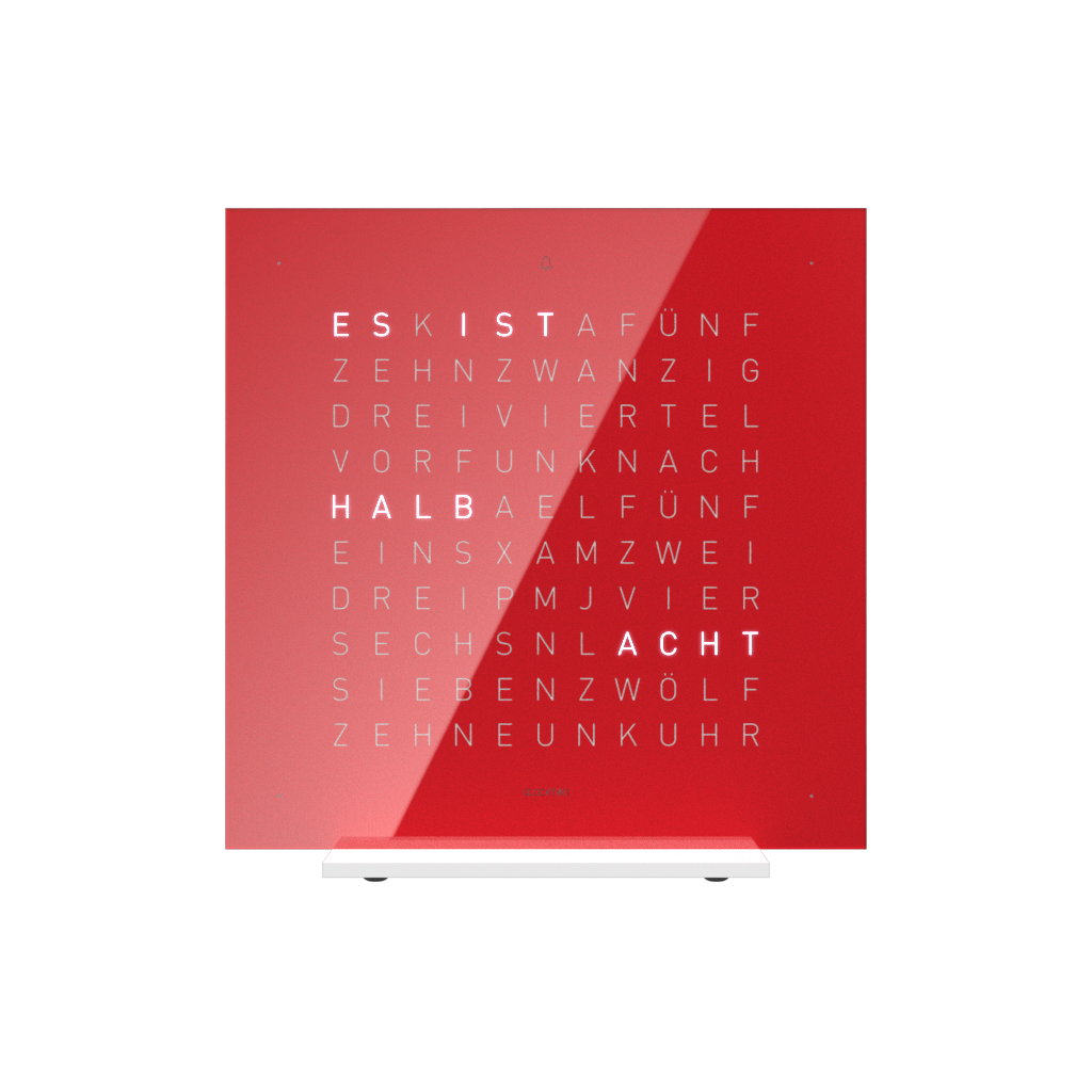 Earth 13.5 Pure Edition Tischuhr / Zeitobjekt Deutsch QLOCKTWO