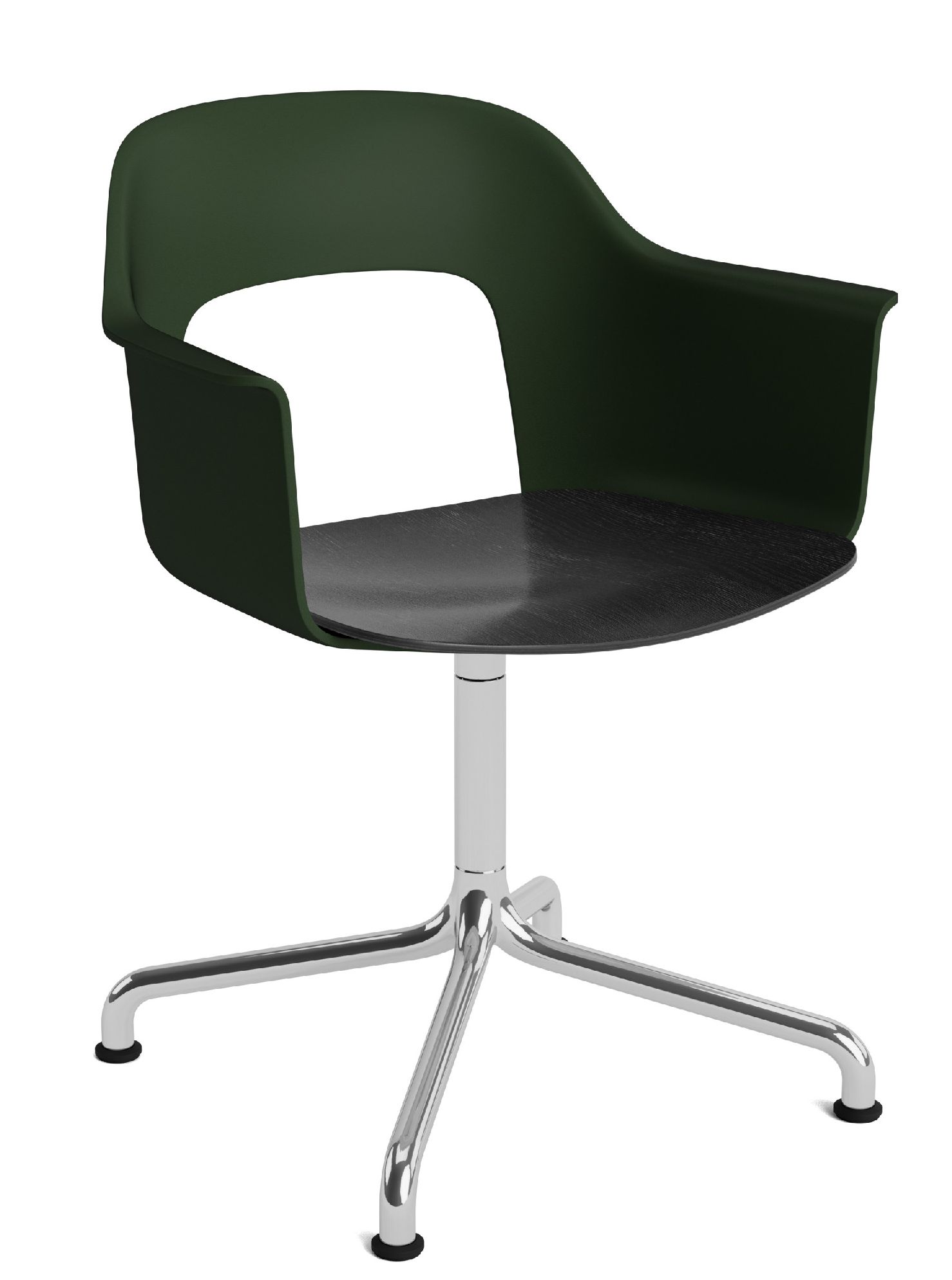 Layout Armchair 252 Armlehnstuhl 4-Sternfuß Drehfuß mit gebogenem Fußkreuz Hay