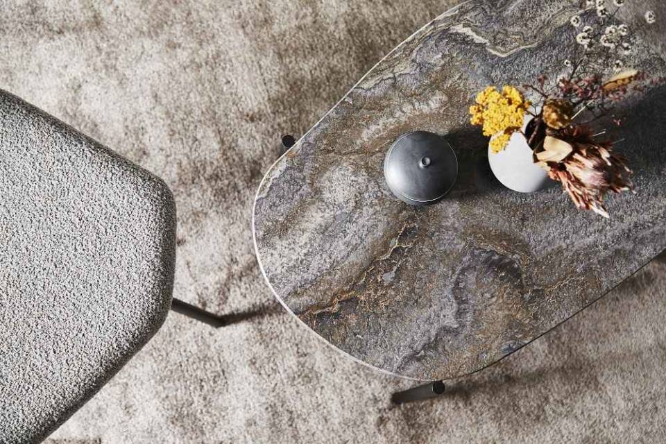 La Terra Ocassional table Couchtisch GROß GRAU MELANGE Woud EINZELSTÜCK