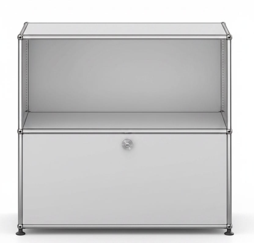 USM Haller Sideboard 1 Offen / 1 Klappe Lichtgrau