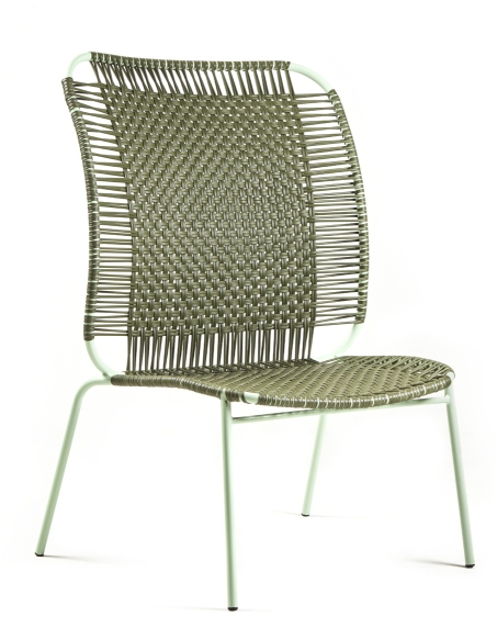 Cielo Lounge Chair High Lounge Stuhl hoch Outdoor ames Olive grün - Pastell grün