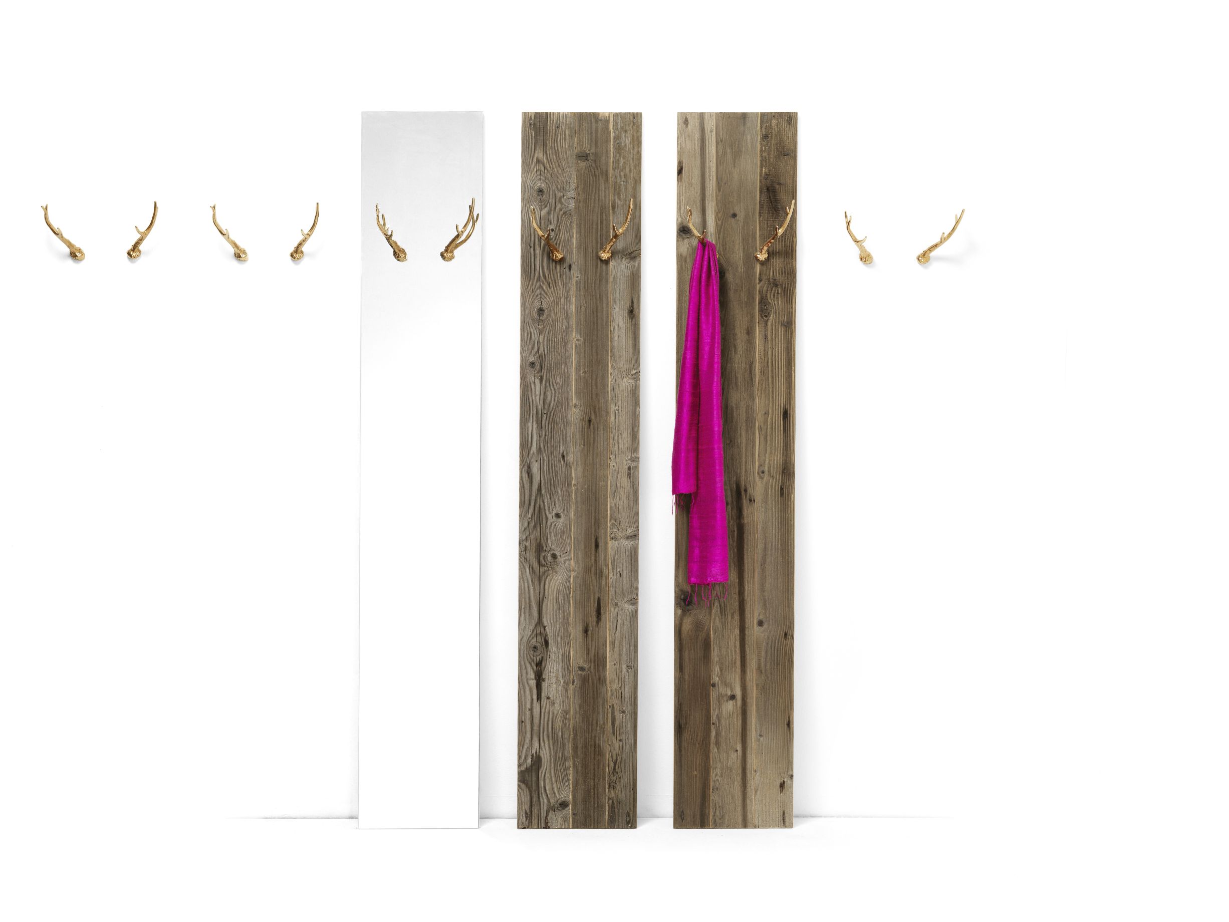 Hubertus Spiegel mit 2er Set Wandhaken Mogg