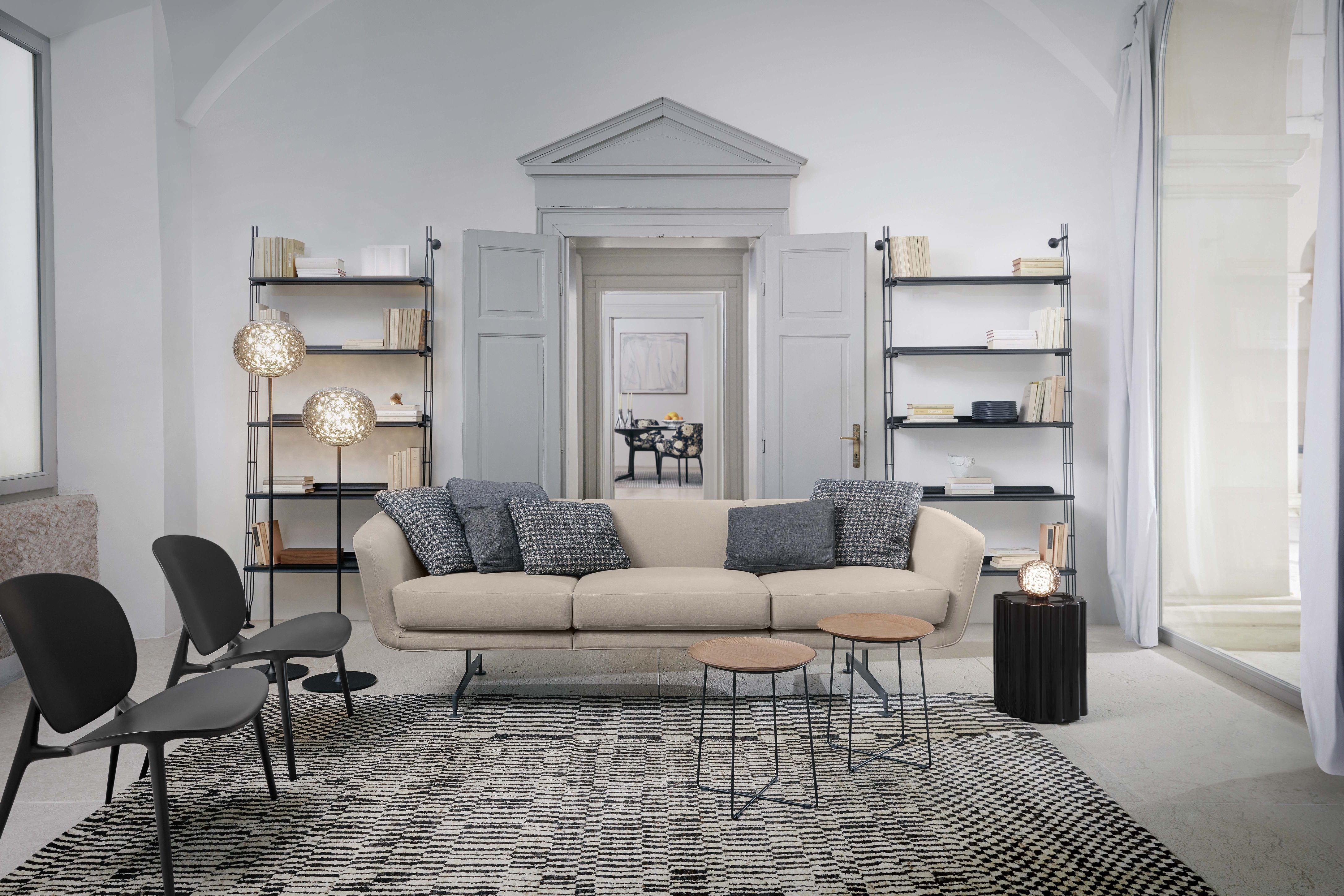 Adam Wood Regal 5 Ablagen / 2 Regalsteher Esche schwarz Kartell EINZELSTÜCK