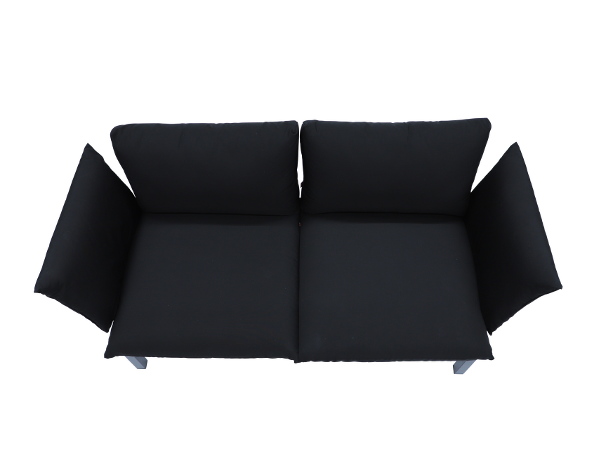 Fiam Domino Outdoor Sofa 2-Sitzer mit Armlehnen und Kissen Jan Kurtz