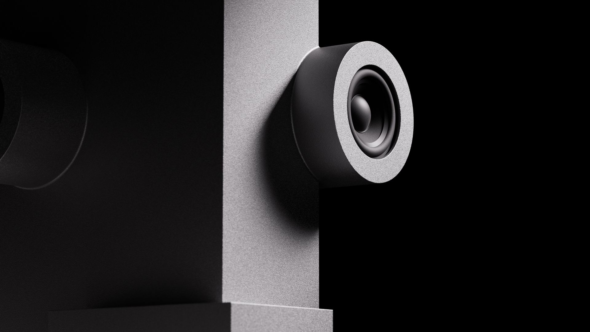 Brutalist Lautsprecher Transparent