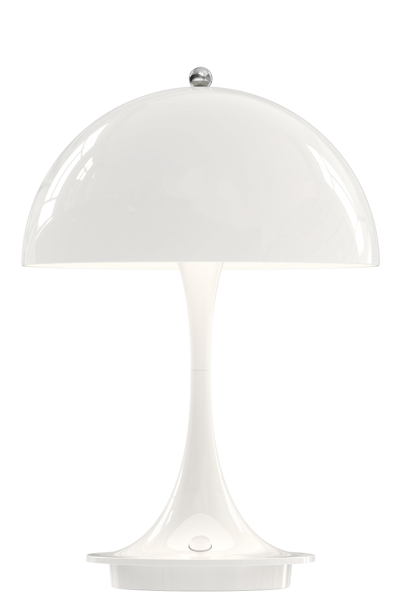 Panthella 160 Portable Akku LED-Tischleuchte Indoor/Outdoor Louis Poulsen Stahl Weiss EINZELSTÜCK