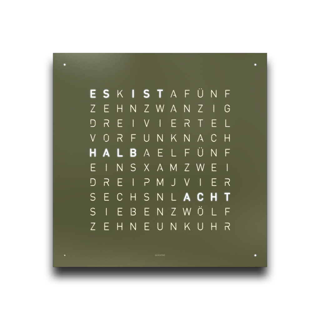 Frontcover für Earth 45 Wanduhr / Zeitobjekt Deutsch QLOCKTWO